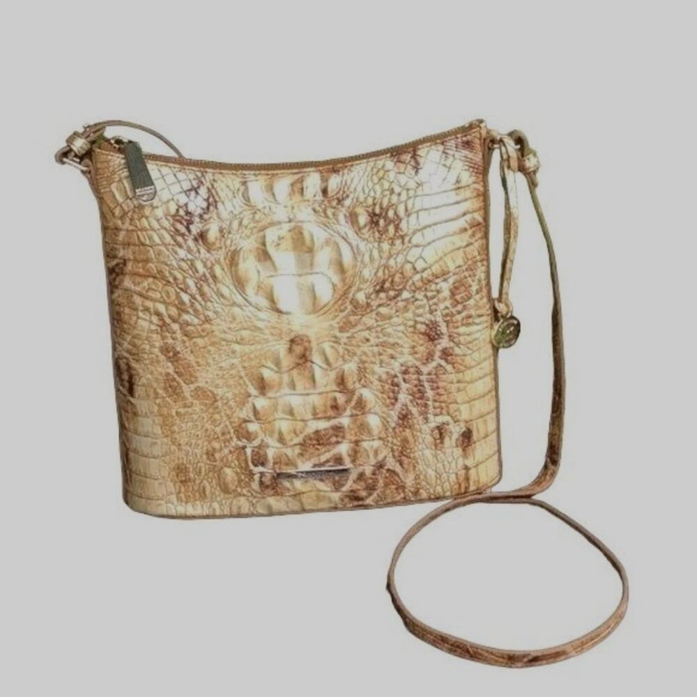 Brahmin Katie Camel Safari Katie Croc Leather Handbag Camel Safari Melbourne NWT